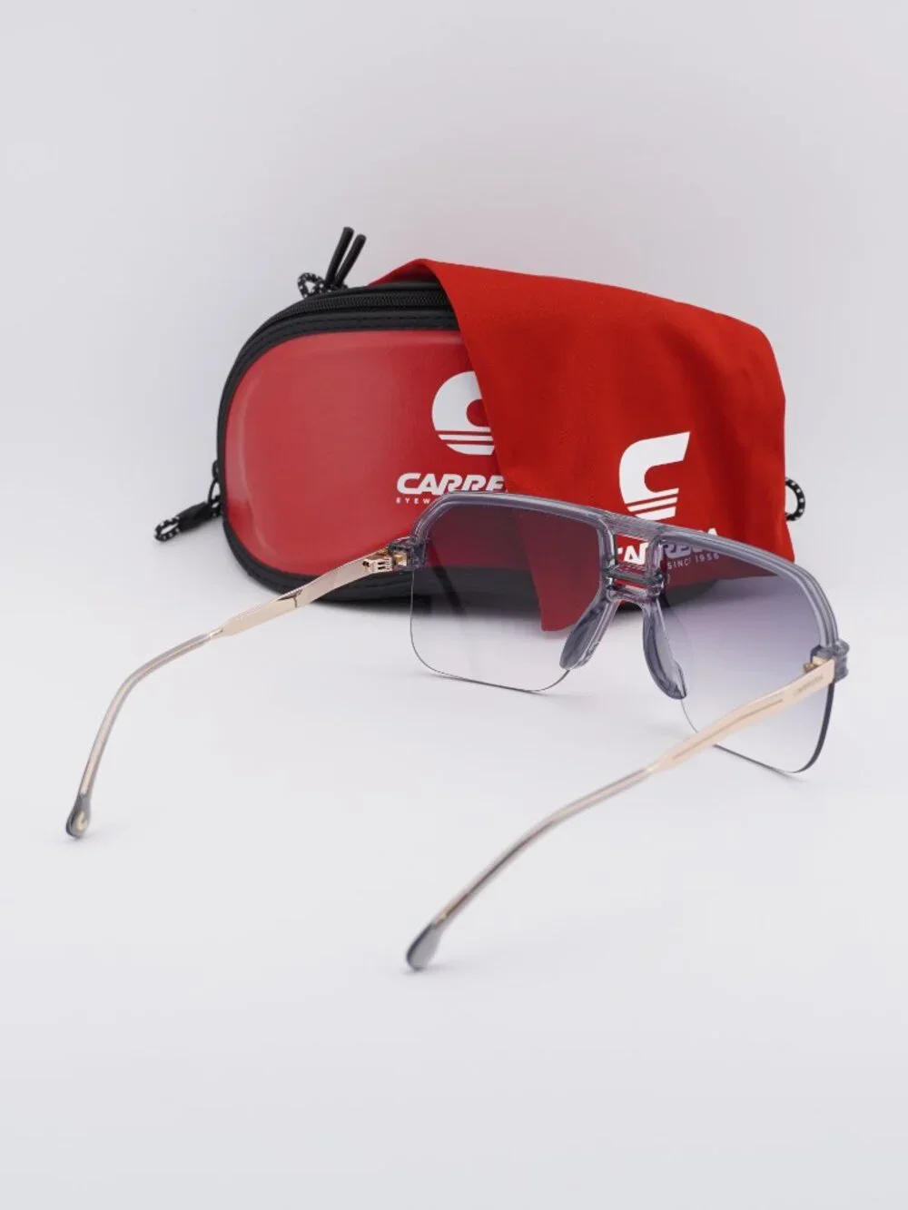 CARRERA 1066/S 0KB7 FQ Aviator Sunglasses - Grey / Gold Mirror